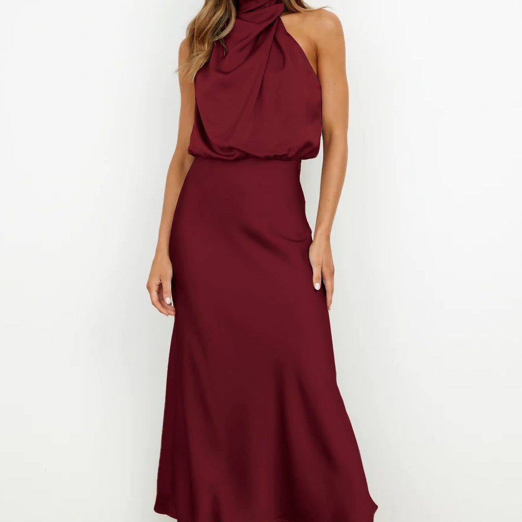 Robe Satinée Élégante – Soirée d’Été